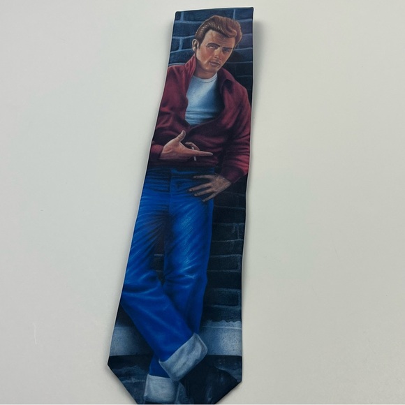 Ralph Marlin James Dean The Legend Men’s Neck Tie 1994 Retro Look Made in USA - Picture 7 of 9